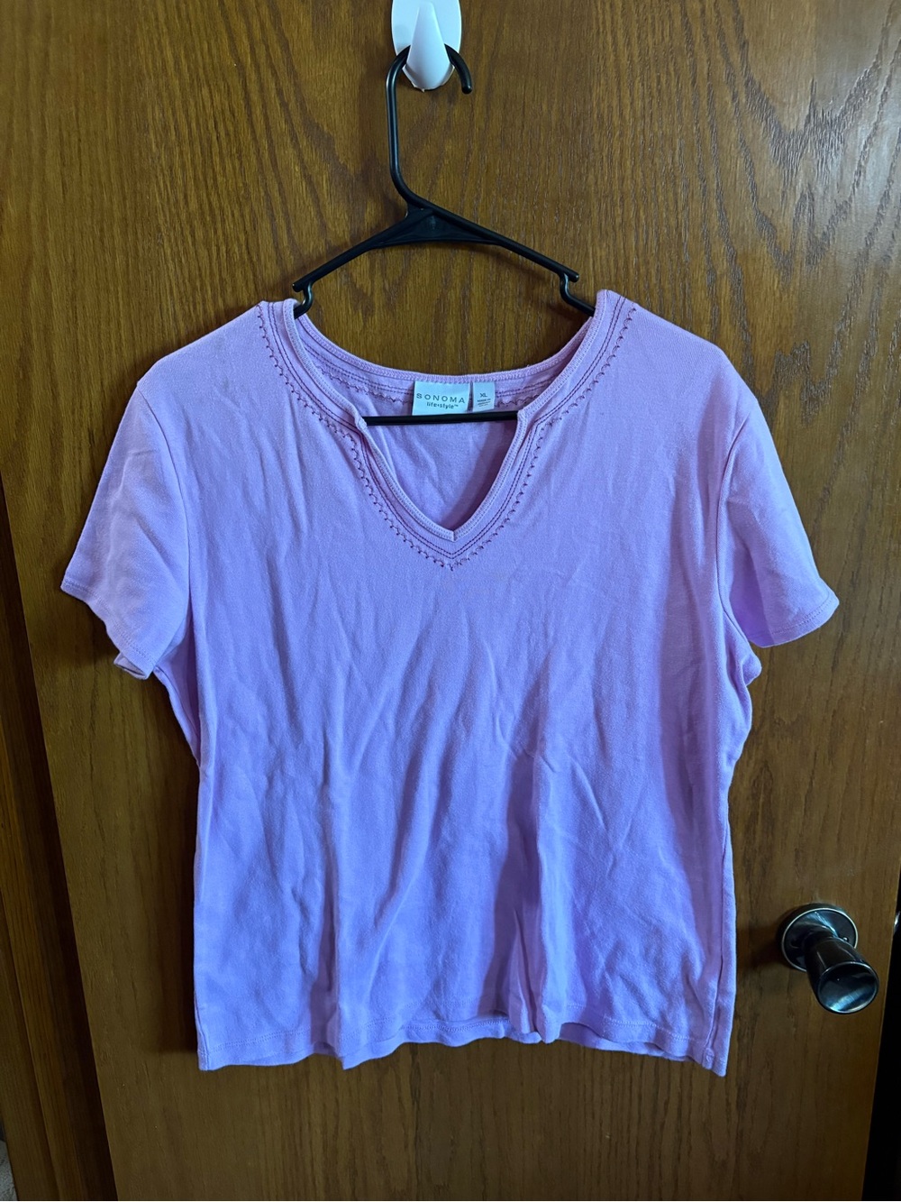 Sonoma Lavender Short Sleeve V-Neck Tee